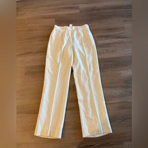 Tomaso Stefanelli Cream Colored Trousers, 95% Wool